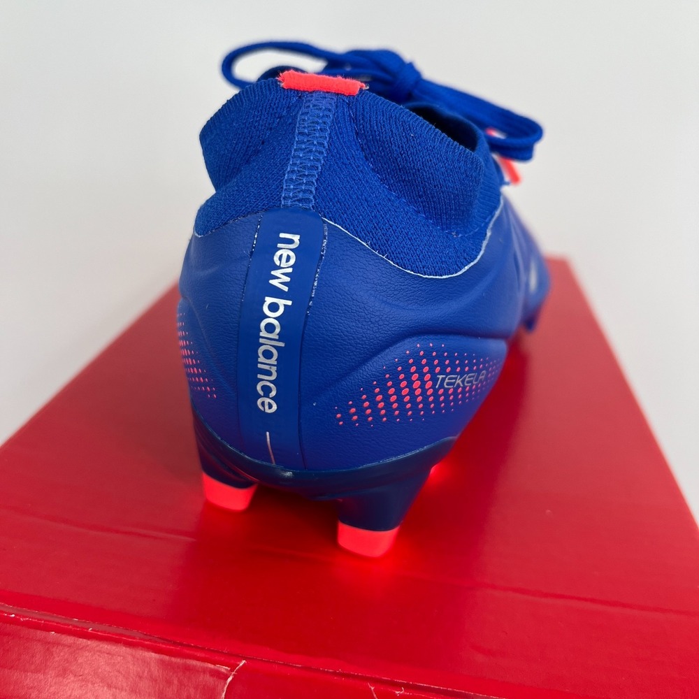 NEW Tekela Team low laced FC v5 soccer cleats blue red uisex 6.5 womens 8 wide - Picture 7 of 11